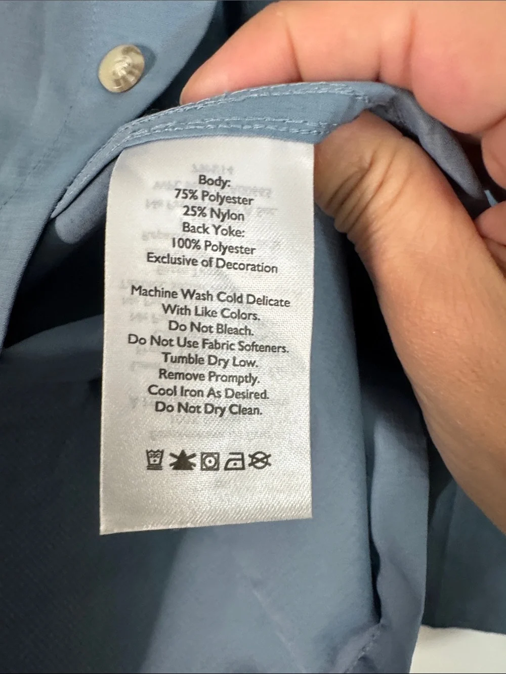 Eddie Bauer Sport Short-Sleeve Button-Down Hiking Dusty Blue Sz Large Gorpcore